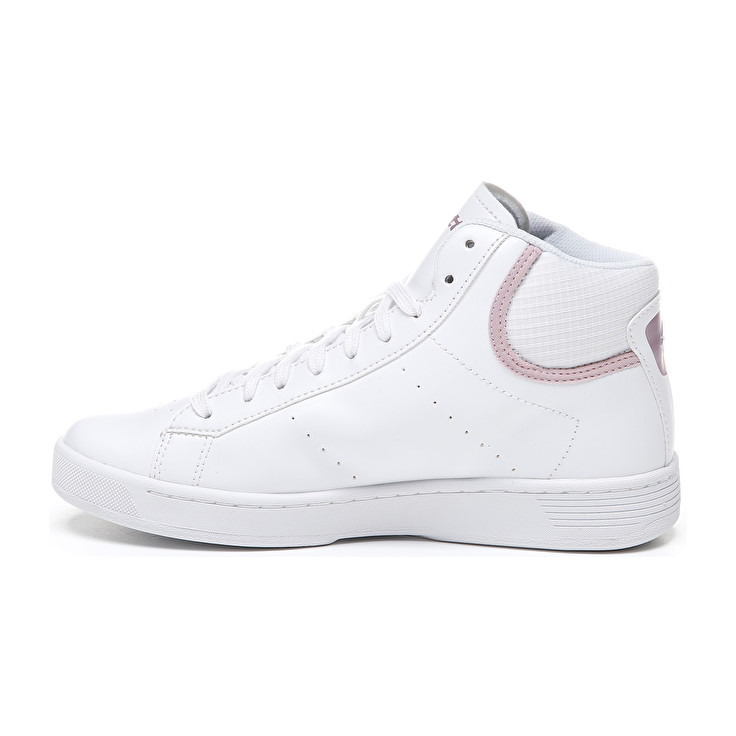 Lotto 1973 Evo Mid Metal W Lifestyle Shoes White / Pink | 3WCHMFLN