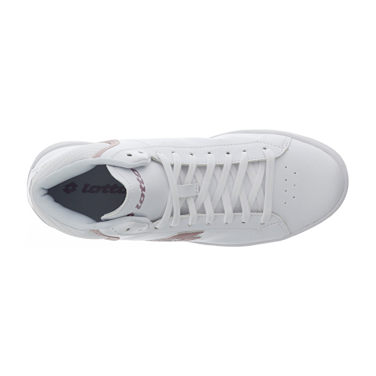 Lotto 1973 Evo Mid Metal W Lifestyle Shoes White / Pink | 3WCHMFLN