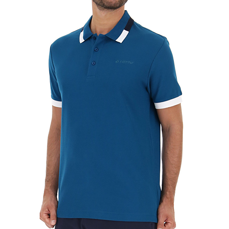 Lotto Alassio Ii Pq Polo Shirts Blue | GXUUVOEQ