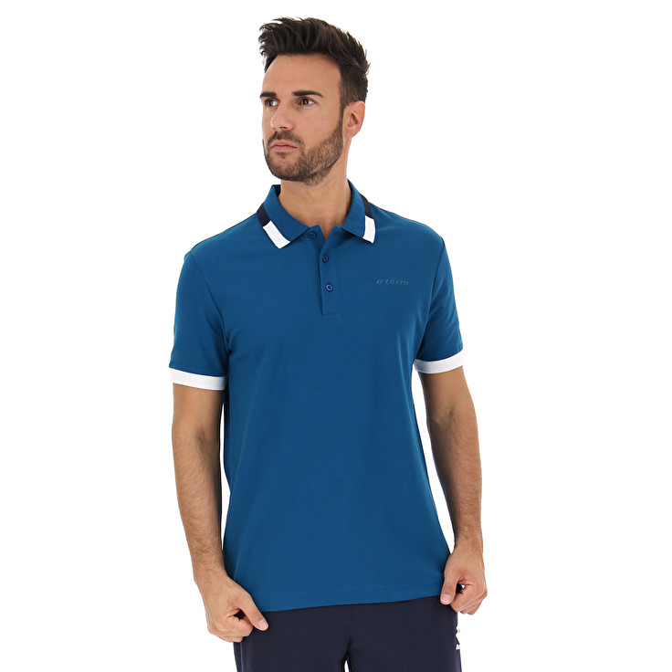 Lotto Alassio Ii Pq Polo Shirts Blue | GXUUVOEQ