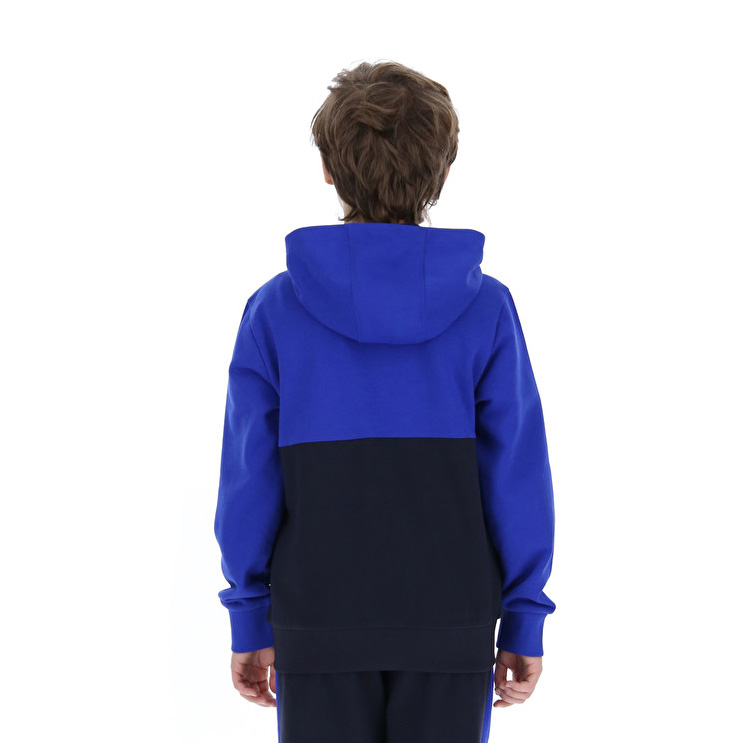 Lotto Athletica B Iii Sweat Fz Hd Fl Tracksuits White / Black / Blue | ESCQISRV