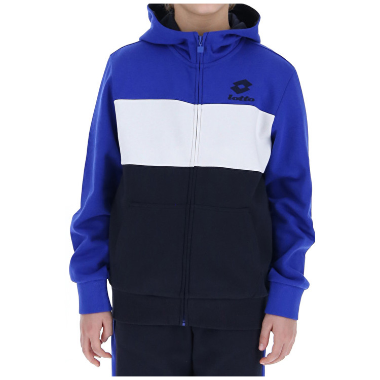 Lotto Athletica B Iii Sweat Fz Hd Fl Tracksuits White / Black / Blue | ESCQISRV