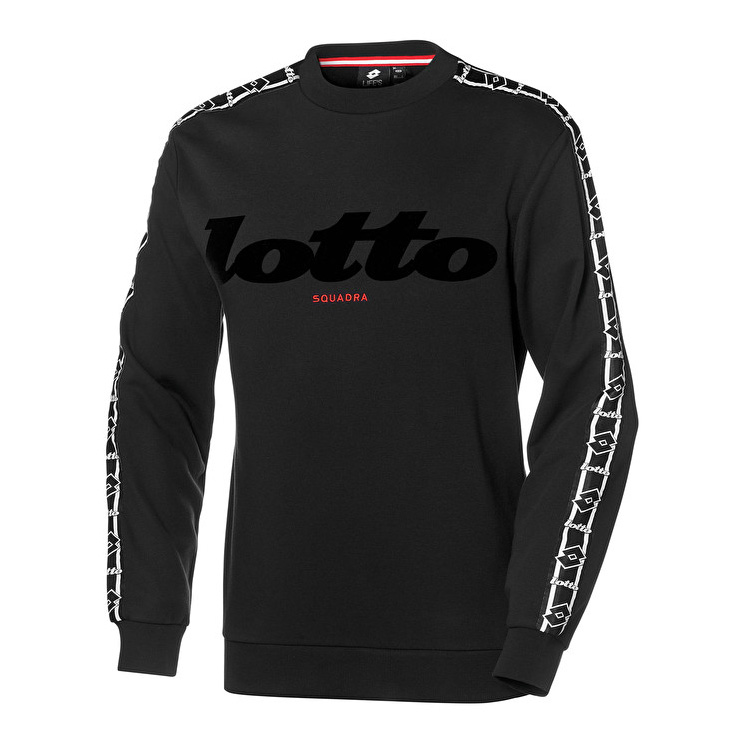 Lotto Athletica Classic Ii Sweat Rn Ft Sweatshirt Black | DDWMBNOT