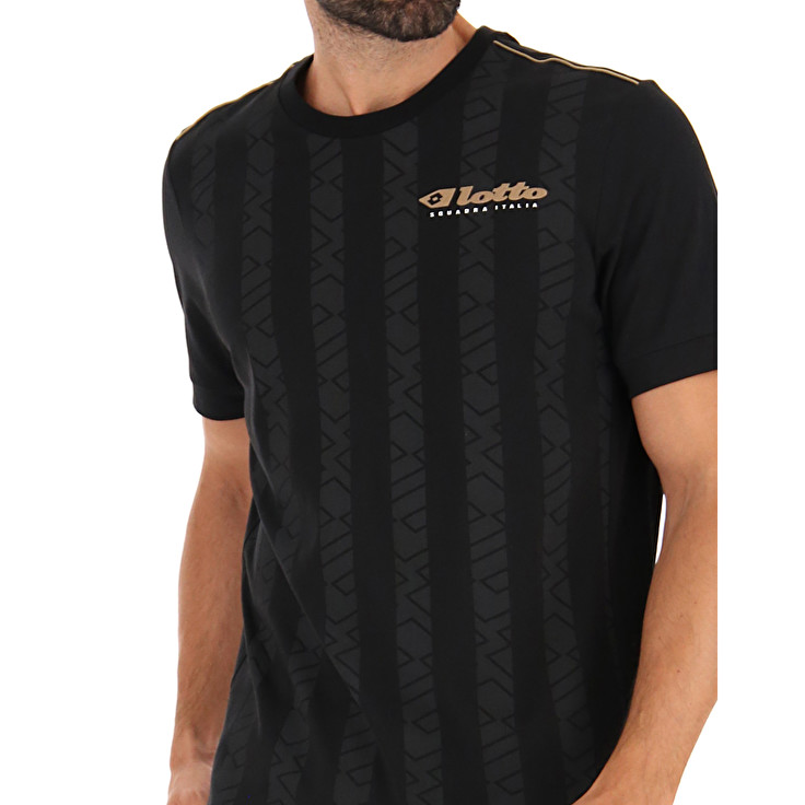 Lotto Athletica Classic Iv Prt Js T Shirts Black | KY0DUHPX