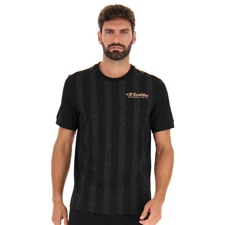 Lotto Athletica Classic Iv Prt Js T Shirts Black | KY0DUHPX