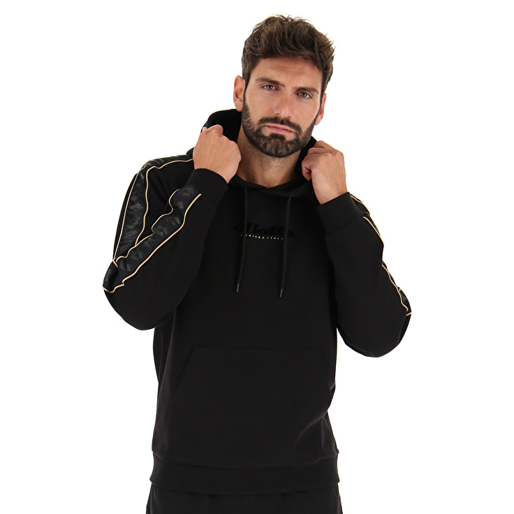 Lotto Athletica Classic Iv Sweat Hd Pl Sweatshirt Black | 9ZKWUETU