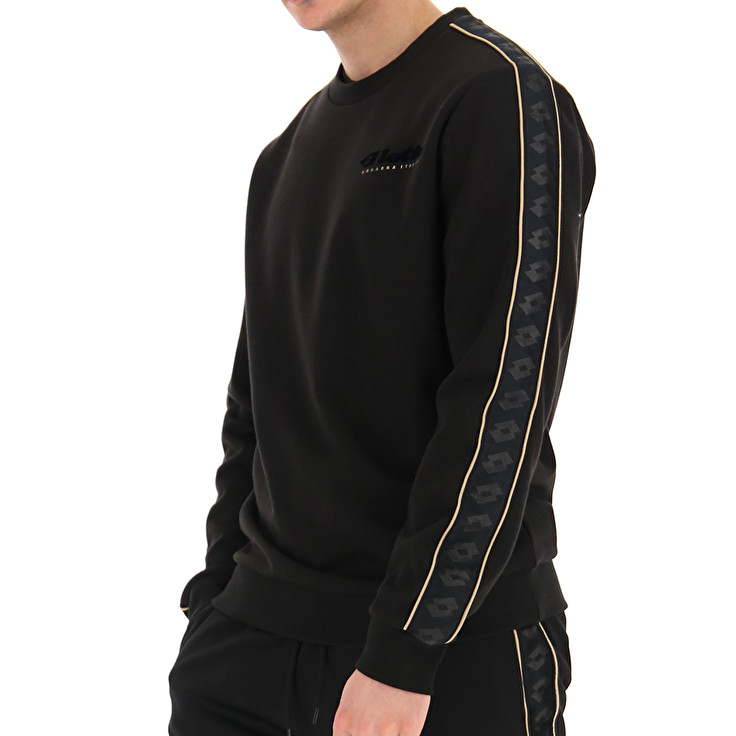 Lotto Athletica Classic Iv Sweat Rn Pl Sweatshirt Black | Q2ZQR7EU