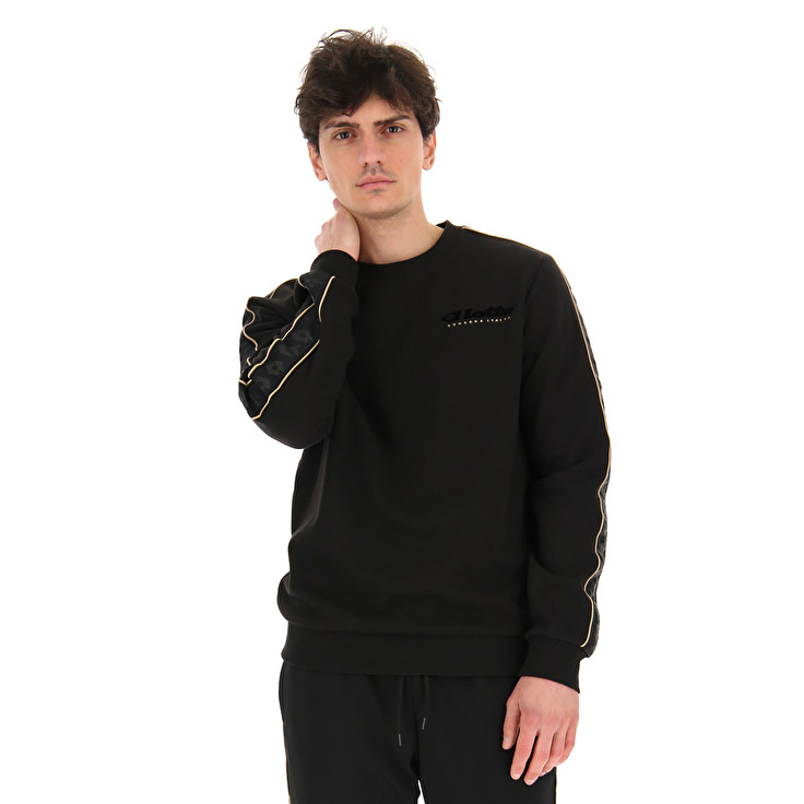 Lotto Athletica Classic Iv Sweat Rn Pl Sweatshirt Black | Q2ZQR7EU