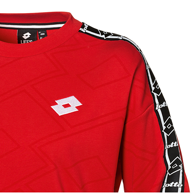 Lotto Athletica Classic W Ii Sweat Rn Ft Sweatshirt Red | HDV7TH84