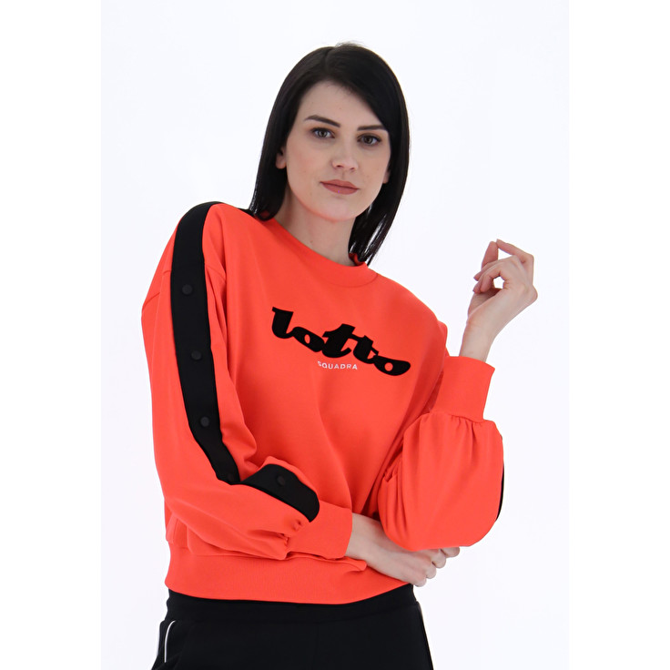 Lotto Athletica Classic W Iii Sweat Rn Ft Sweatshirt Red | DPW3ULYS