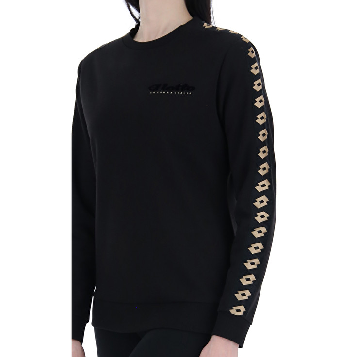 Lotto Athletica Classic W Iv Sweat Rn Pl Sweatshirt Black | URL2Q5JN