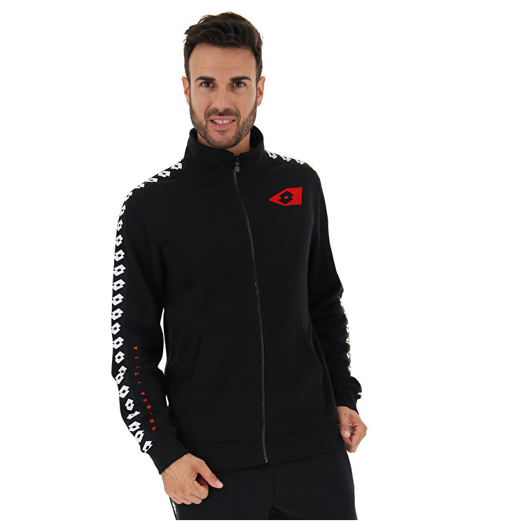 Lotto Athletica Due Sweat Fz Pl Sweatshirt Black | CWAOEFR8