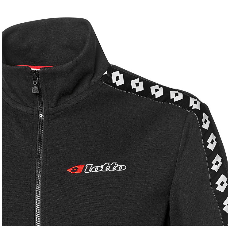 Lotto Athletica Due Sweat Fz Pl Sweatshirt Black | FR2N3RZU