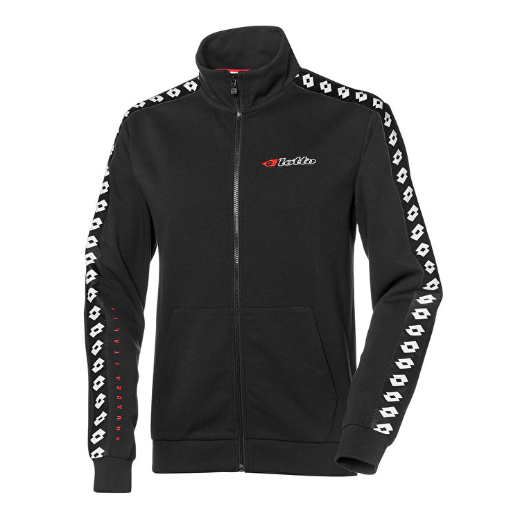 Lotto Athletica Due Sweat Fz Pl Sweatshirt Black | FR2N3RZU