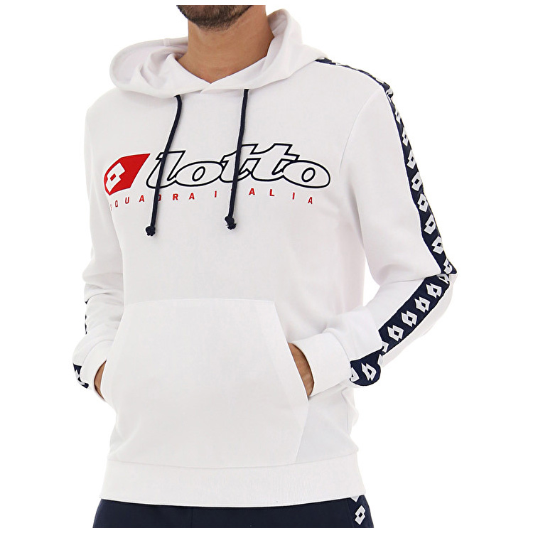 Lotto Athletica Due Sweat Hd Pl Sweatshirt White | BKS9GAMS