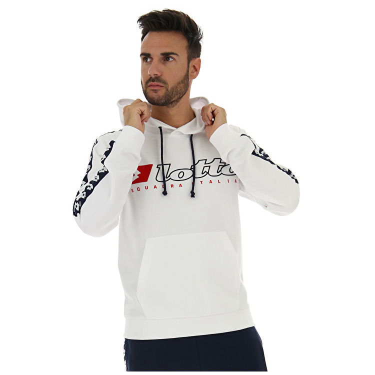 Lotto Athletica Due Sweat Hd Pl Sweatshirt White | BKS9GAMS