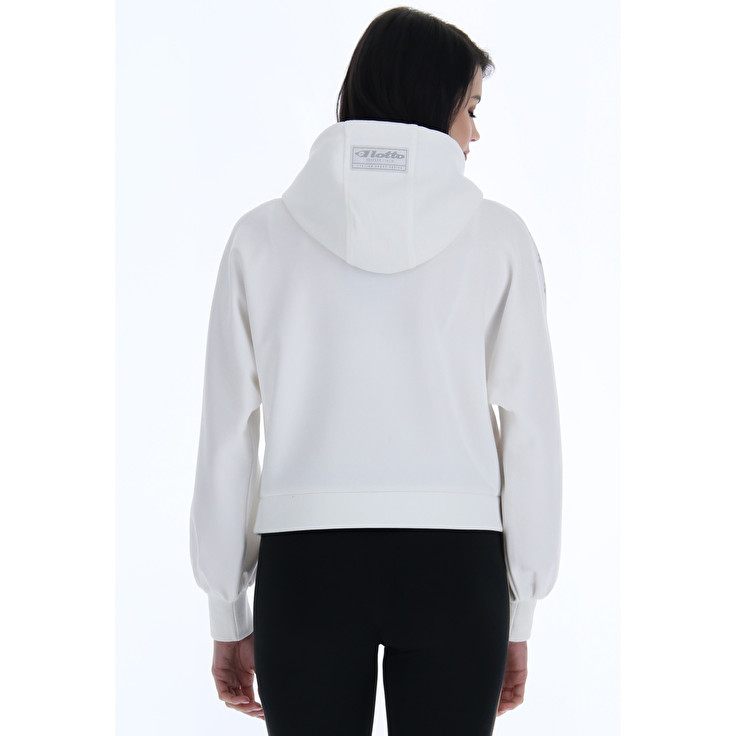 Lotto Athletica Due W Iv Sweat Hd Pl Sweatshirt White | 6HLKOZUI