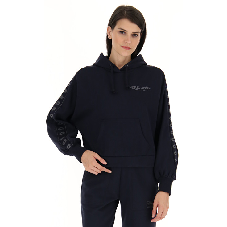 Lotto Athletica Due W Iv Sweat Hd Pl Sweatshirt Navy | G5WQ2DEL