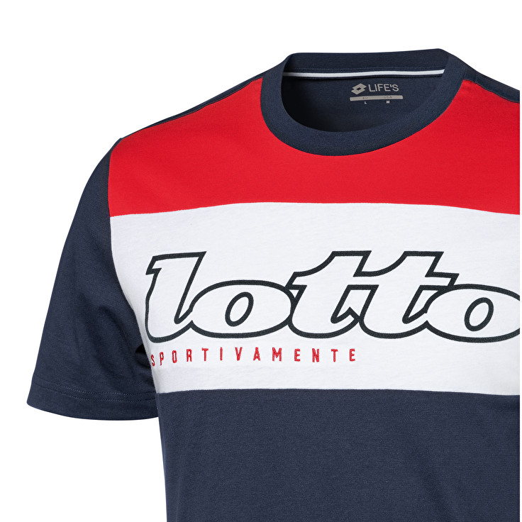 Lotto Athletica Gold T Shirts Blue / White / Red | BRGE4KRC