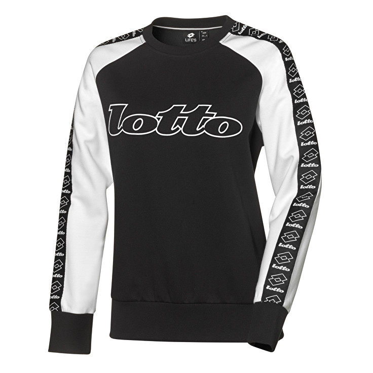 Lotto Athletica Ii Sweat W Sweatshirt Black / White | YTEG8K7H