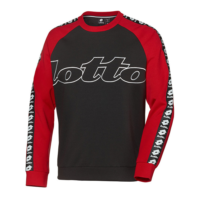 Lotto Athletica Iii Sweat Sweatshirt Black / Red | SBW5U6GC