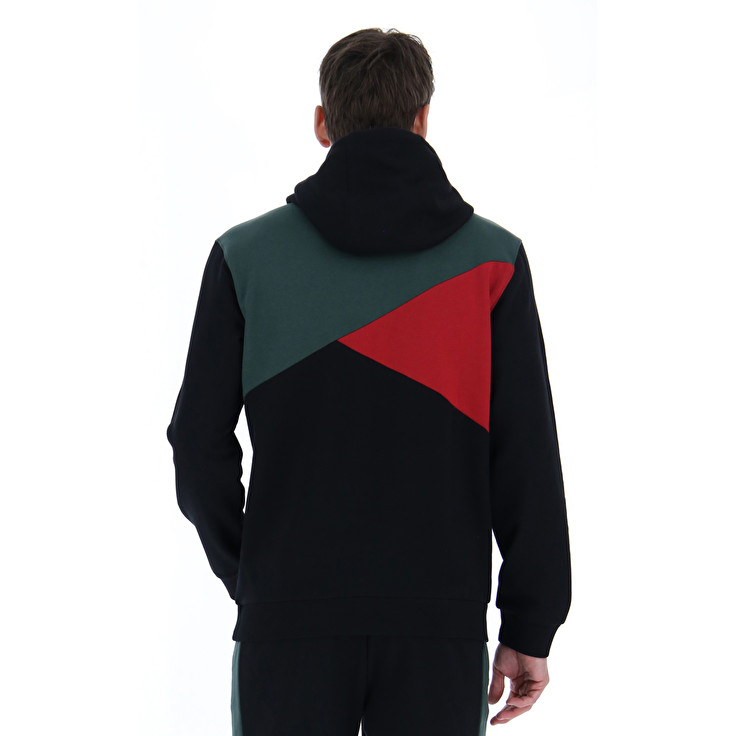 Lotto Athletica Lg Iii Sweat Hd Fl Sweatshirt Black / Green / Red | R95RVT8E