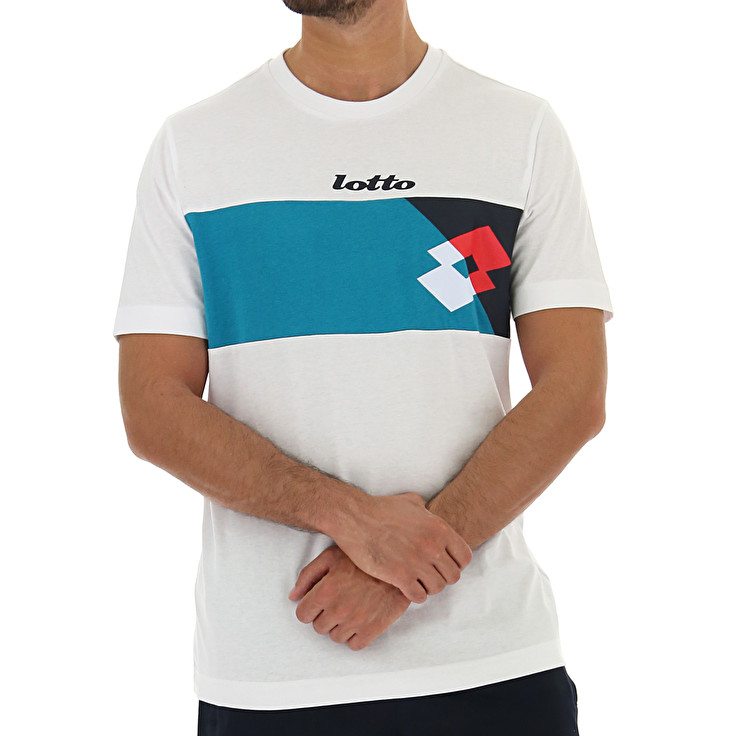 Lotto Athletica Optical Js T Shirts White / Blue | ODNLSP5D