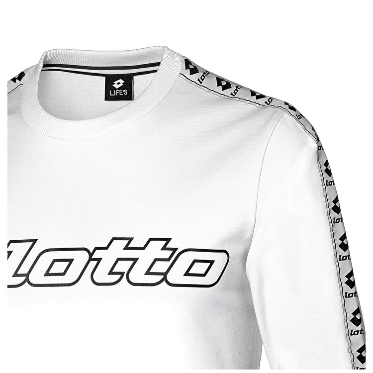 Lotto Athletica Sweat Rn Sweatshirt White | 2DF3GZSK