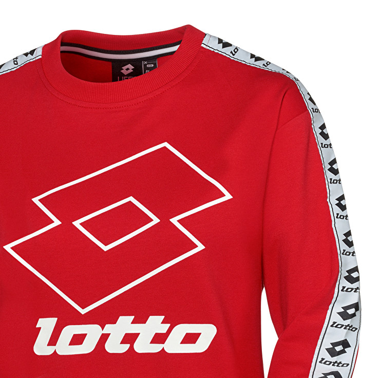 Lotto Athletica Sweat Rn W Sweatshirt Red / White | KJJ7B5EA