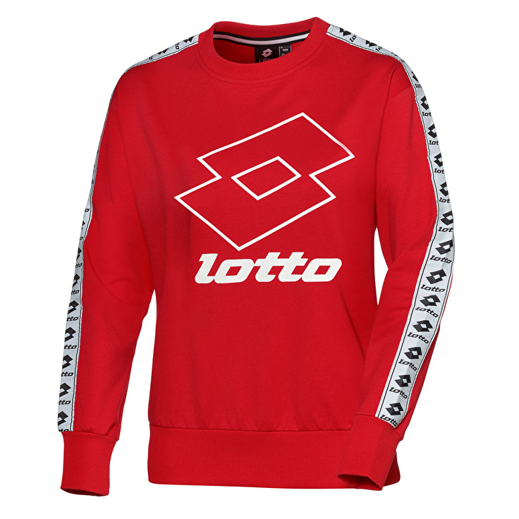 Lotto Athletica Sweat Rn W Sweatshirt Red / White | KJJ7B5EA