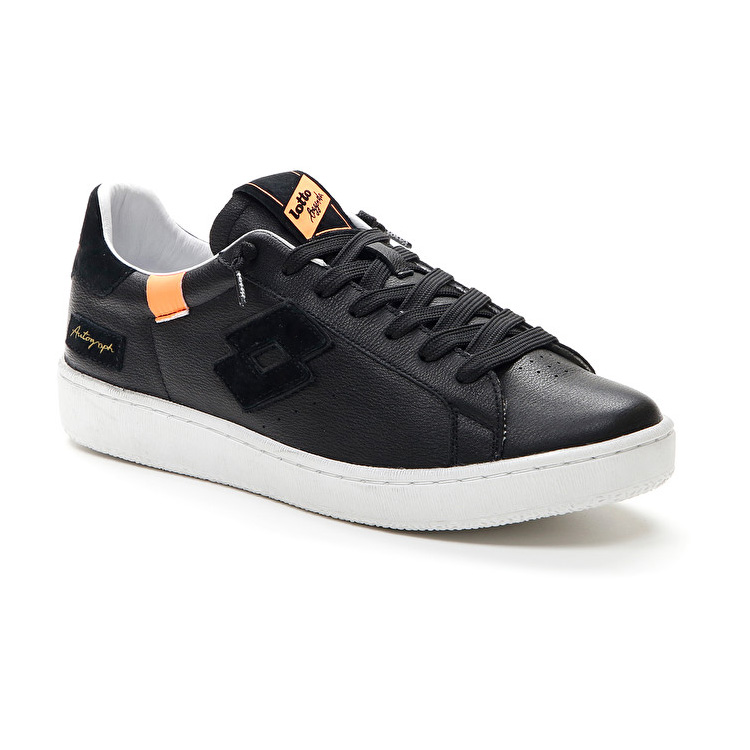 Lotto Autograph Block Sneakers Black / Orange | D7TAQXOT