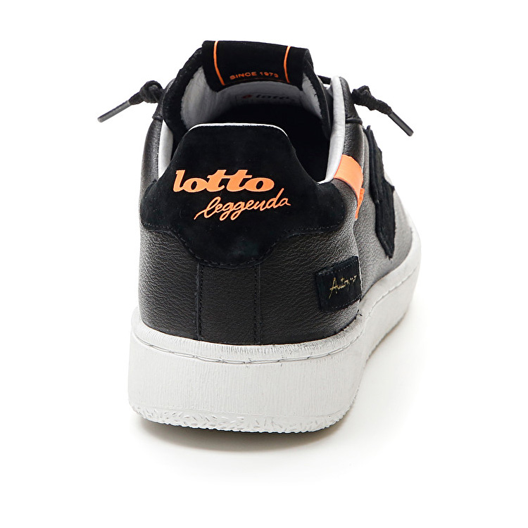 Lotto Autograph Block Sneakers Black / Orange | D7TAQXOT