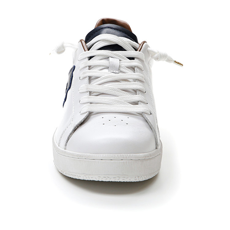 Lotto Autograph Block Sneakers White / Blue / Brown | CVZRAAZ7