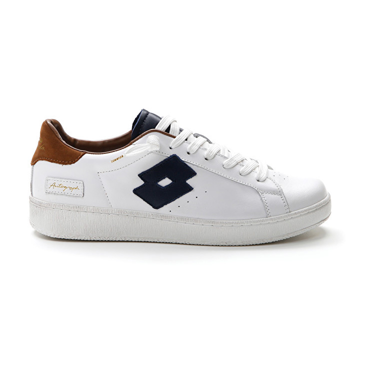 Lotto Autograph Block Sneakers White / Blue / Brown | CVZRAAZ7