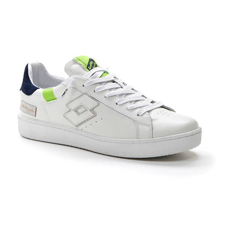 Lotto Autograph Block Sneakers White / Green / Blue | DANCUQM3