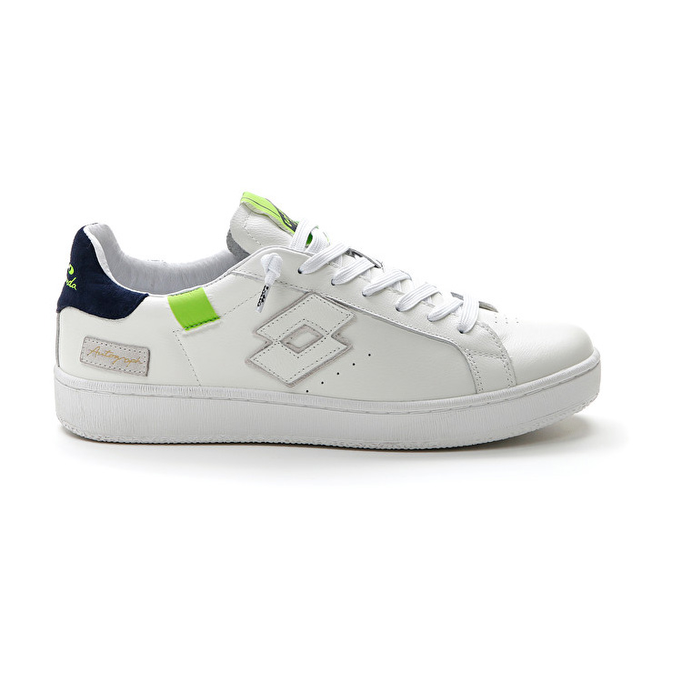 Lotto Autograph Block Sneakers White / Green / Blue | DANCUQM3