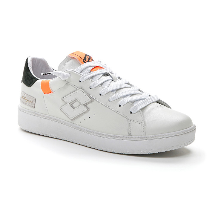 Lotto Autograph Block Sneakers White / Orange / Green | T84CUPCO