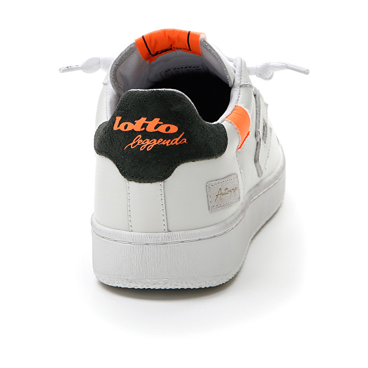 Lotto Autograph Block Sneakers White / Orange / Green | T84CUPCO