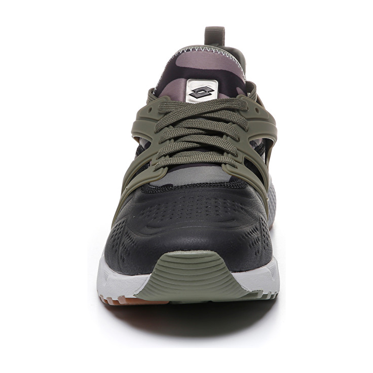 Lotto Breeze Ii Camou Lifestyle Shoes Black / Green | PADHQFVU