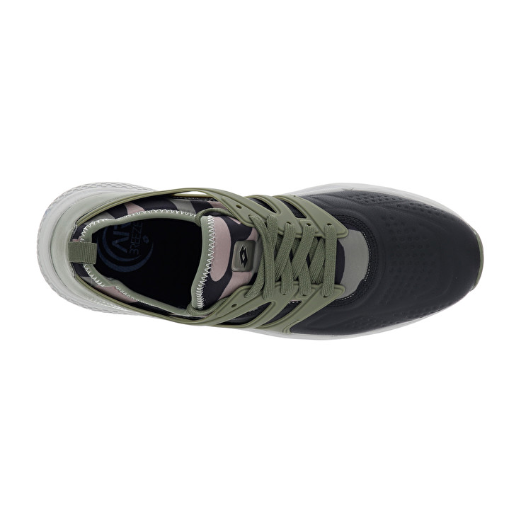 Lotto Breeze Ii Camou Lifestyle Shoes Black / Green | PADHQFVU