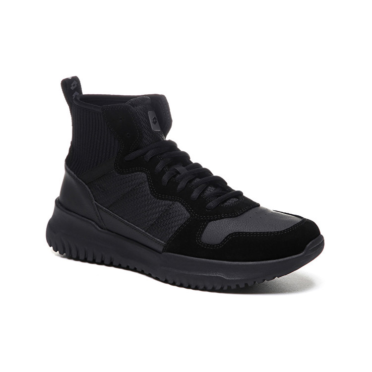 Lotto Cityride Amf Run Ii Mid Lifestyle Shoes Black | KW1YT7UD