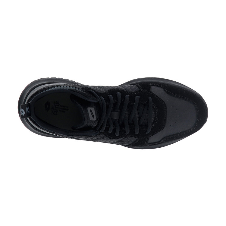 Lotto Cityride Amf Run Ii Mid Lifestyle Shoes Black | KW1YT7UD