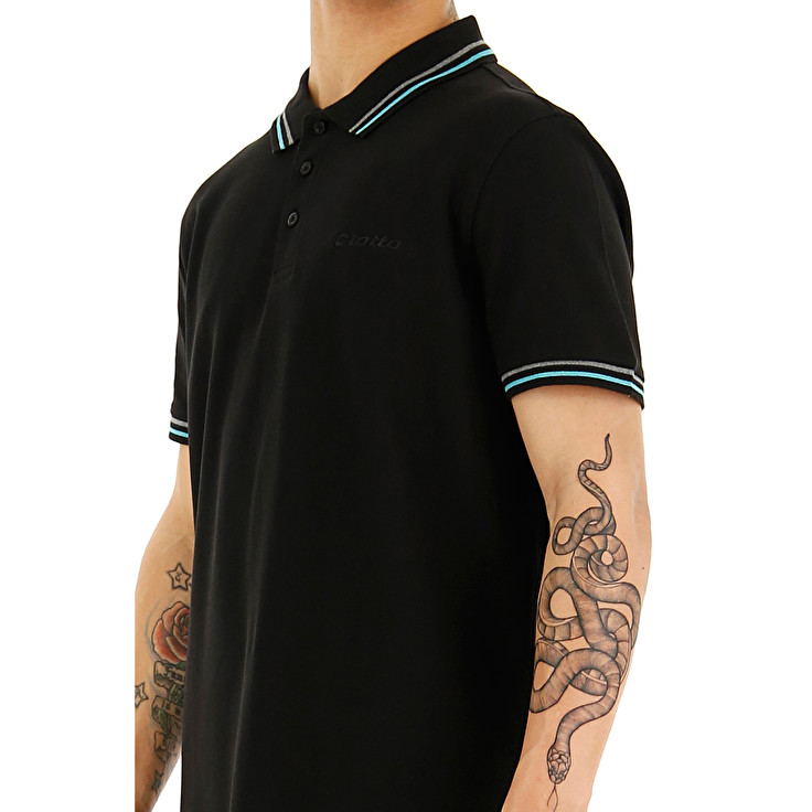 Lotto Classica Polo Shirts Black | 3WQLSV8N