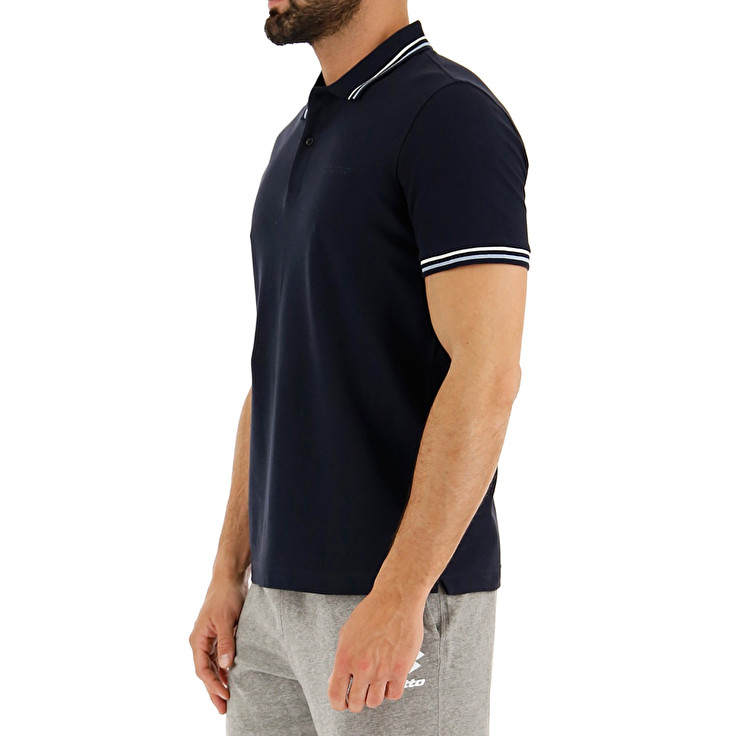 Lotto Classica Polo Shirts Black | R4IBOZ7I