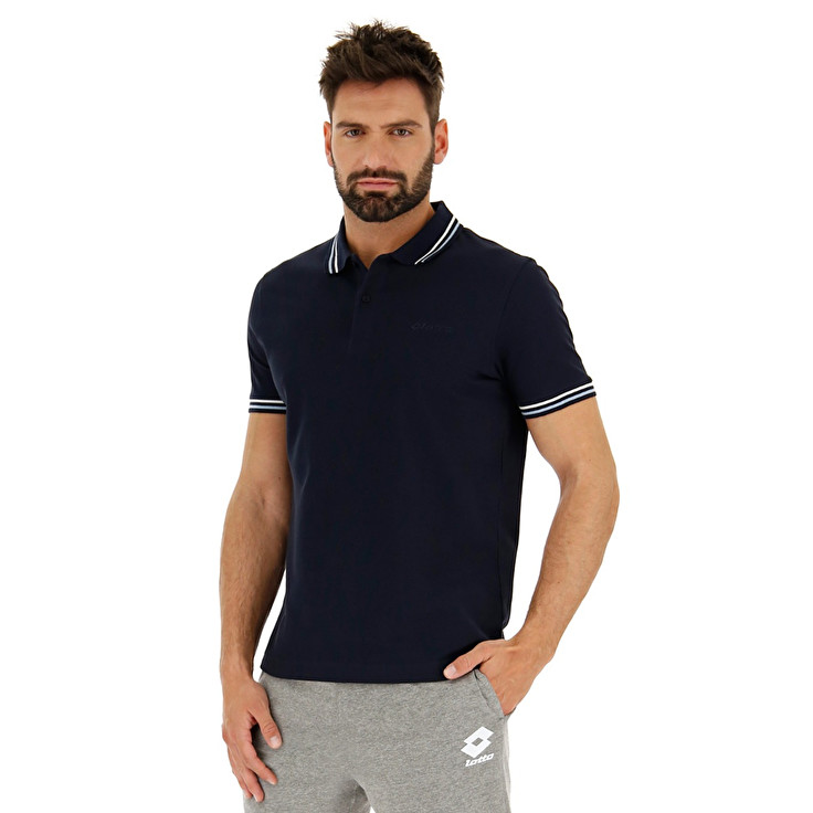 Lotto Classica Polo Shirts Black | R4IBOZ7I