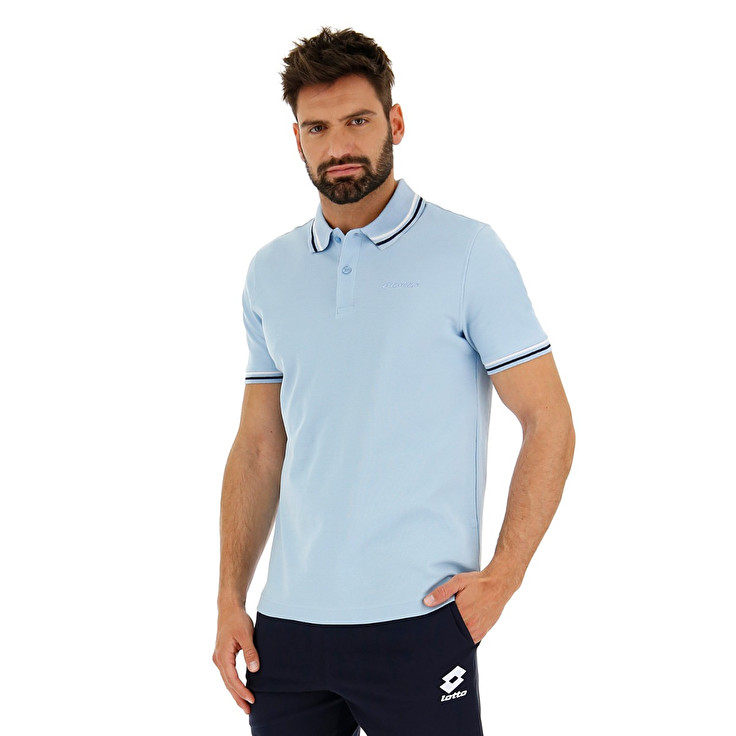 Lotto Classica Polo Shirts Blue | ZBQFH2WE