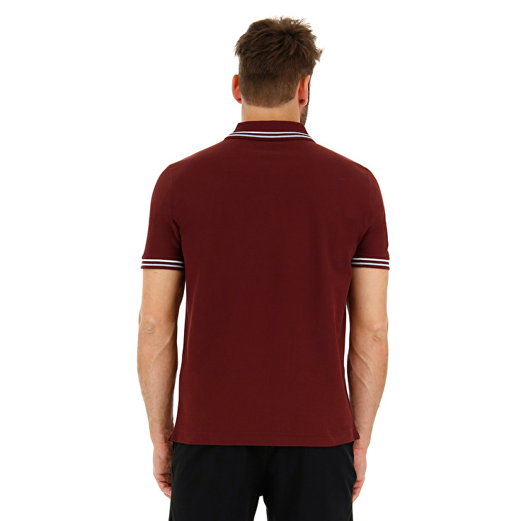 Lotto Classica Polo Shirts Burgundy | DAFWSQBX