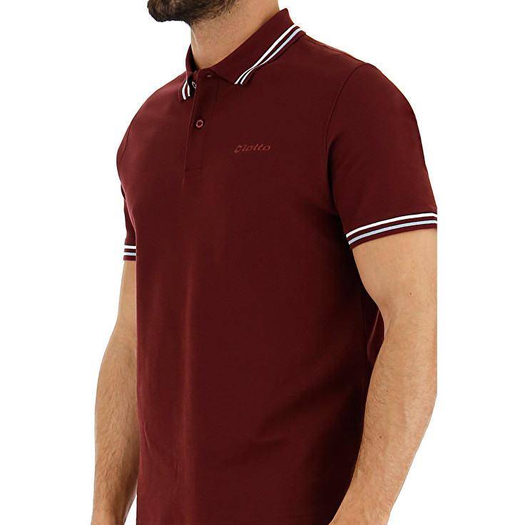 Lotto Classica Polo Shirts Burgundy | DAFWSQBX