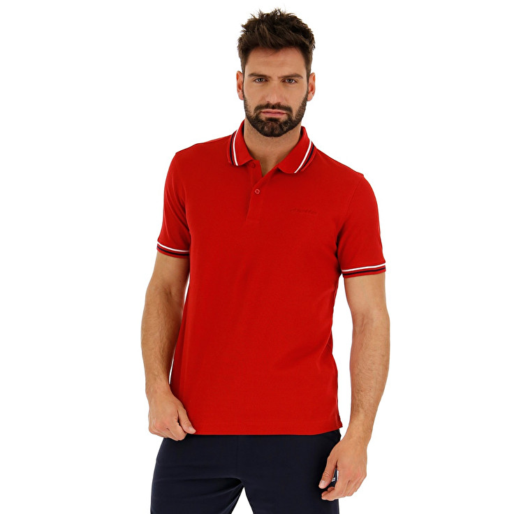 Lotto Classica Polo Shirts Red | YRAHCRMD