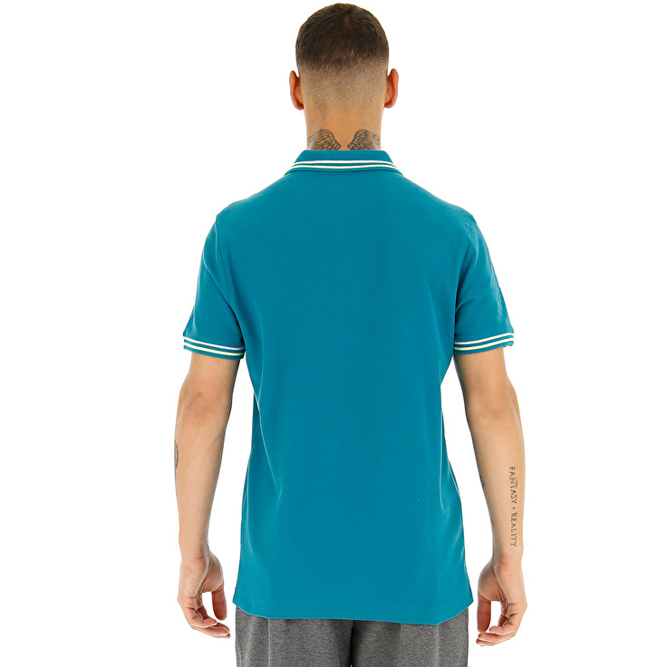 Lotto Classica Pq Polo Shirts Blue | YLFXK5AZ